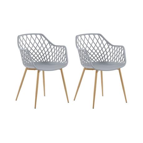 Beliani Lot de 2 chaises en Matière synthétique Moderne NASHUA  