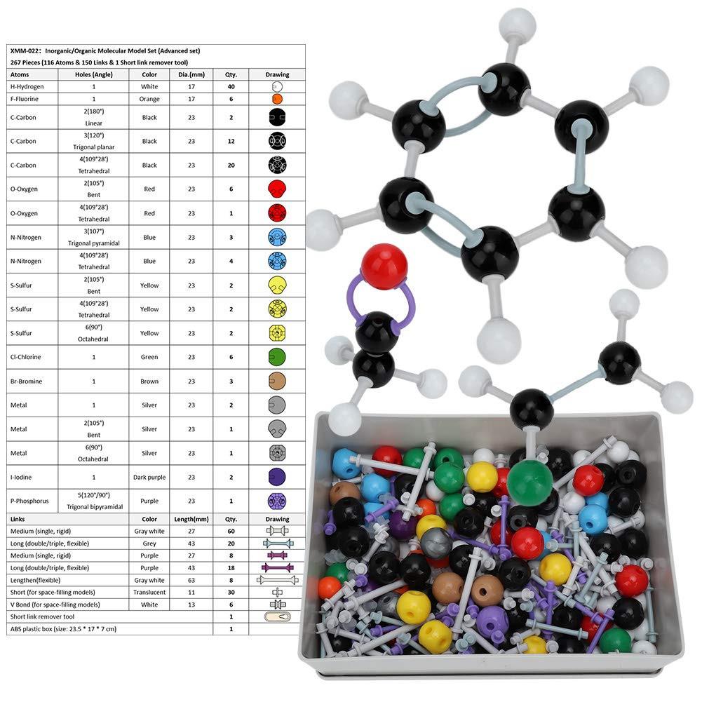 Activity-board  Une question de chimie Kit de modèles de chimie moléculaire, kit de construction de molécules pour les structures inorganiques et organiques Kit de modèles de liaison avec l'atome pour la formation des enseignants 