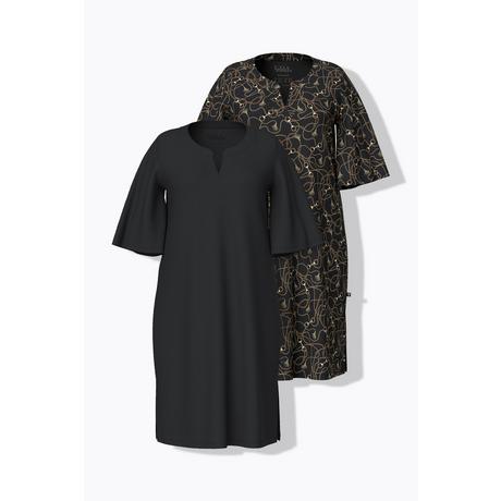 Ulla Popken Bigshirts Confezione Doppia Scollatura a Tunica Mezze Maniche Svasate  