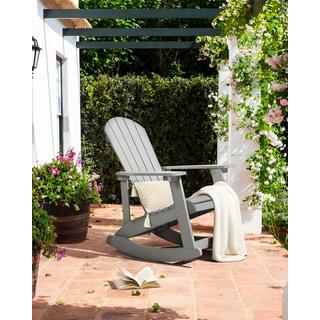 Beliani Sedia a dondolo da giardino en Legno plastico Classico ADIRONDACK  