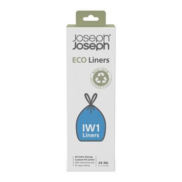 IW1 24-36L Eco Liners Recycled Bin Liners 20 Pack - Grey