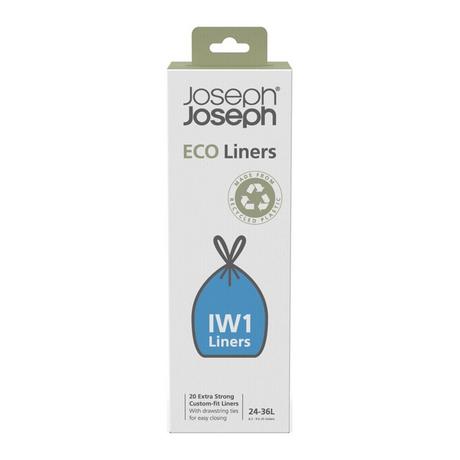 Joseph Joseph IW1 24-36L Eco Liners Recycled Bin Liners 20 Pack - Grey  