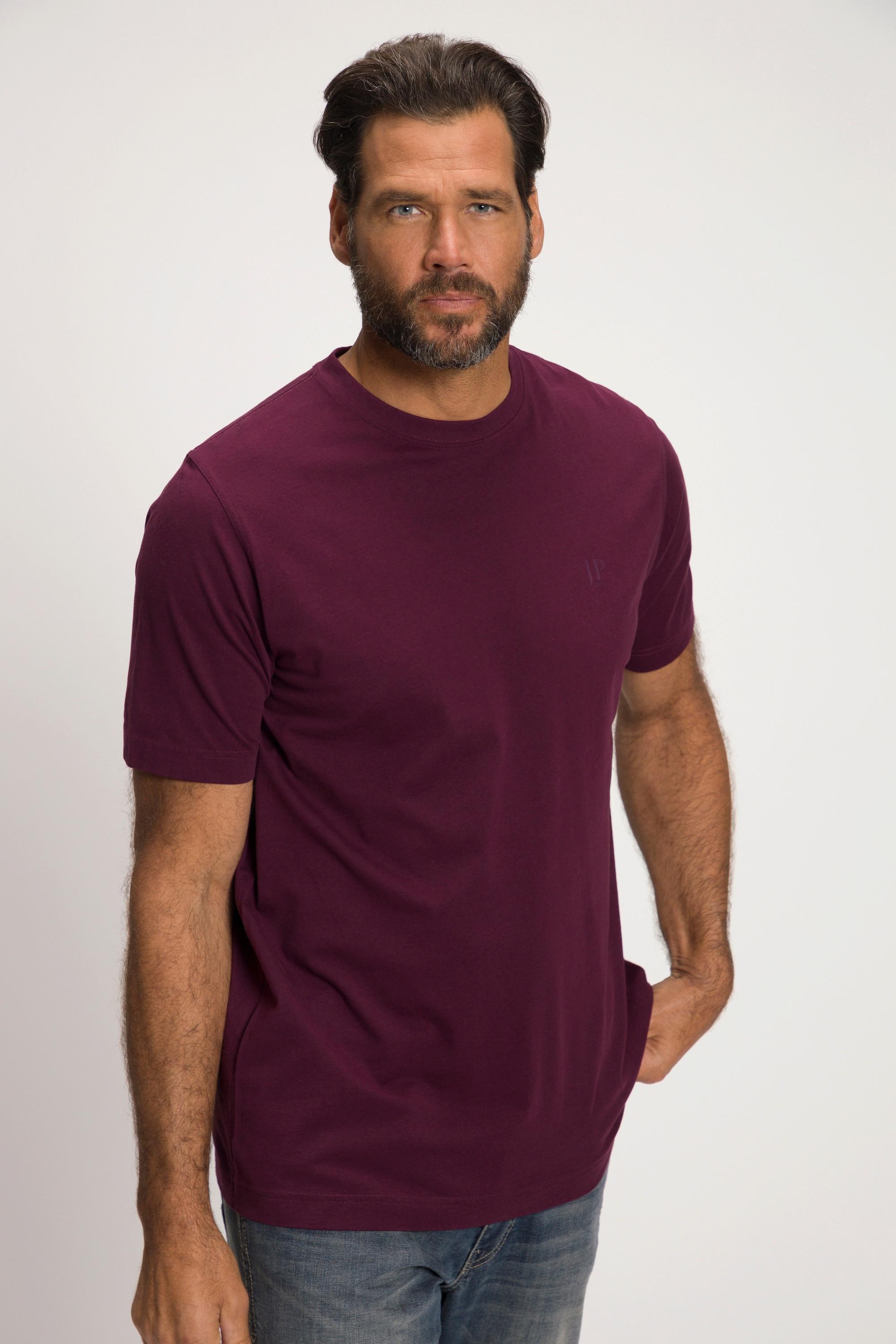 JP1880  T-shirt basic in confezione doppia con scollo a girocollo, disponibili fino alla tg. 8XL 