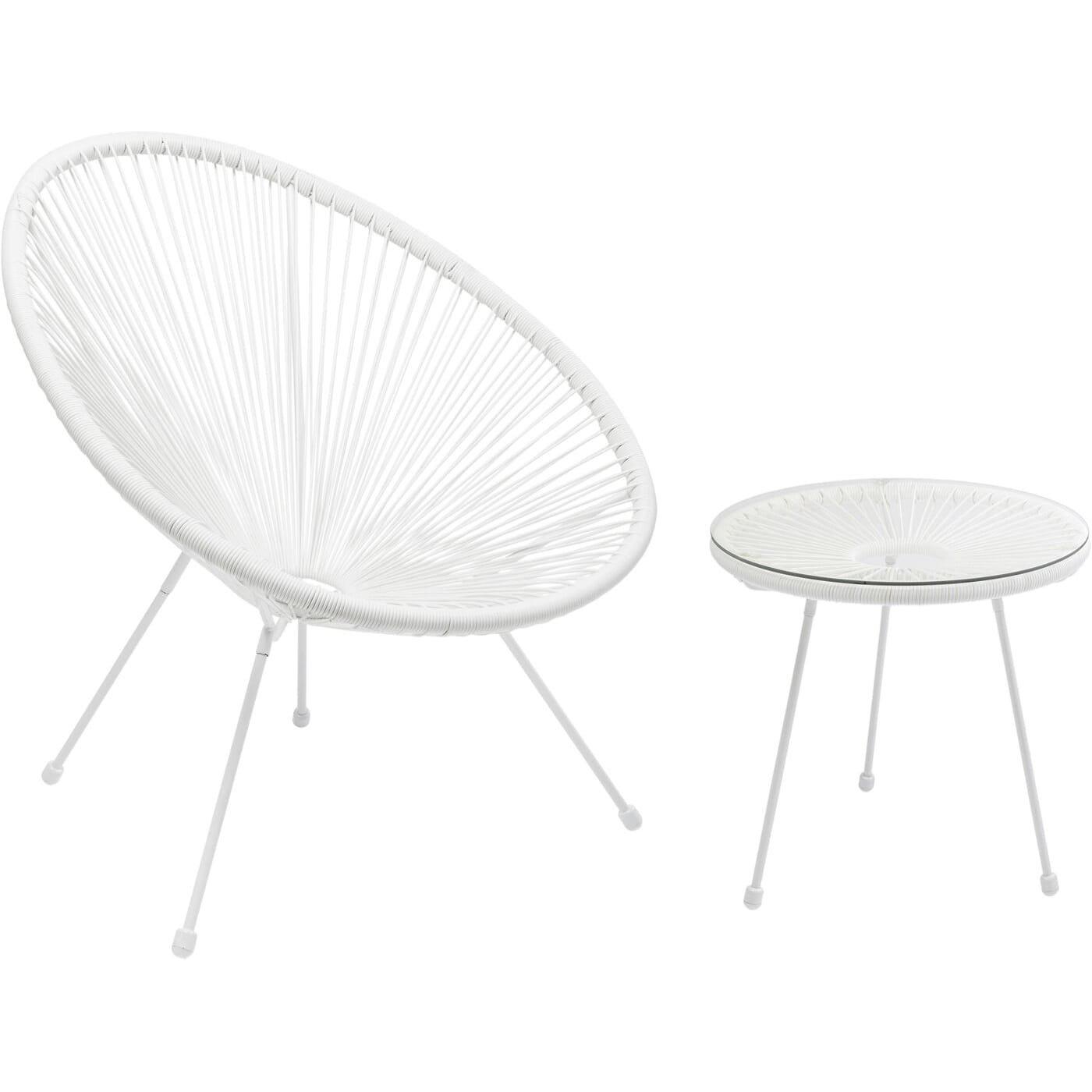 KARE Design Salon de jardin Acapulco blanc (2 pièces)  