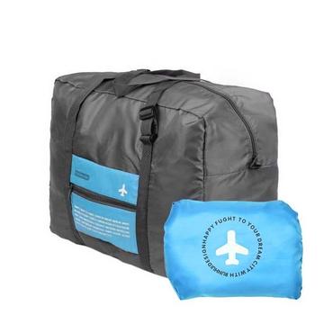 Borsone pieghevole con custodia - blu