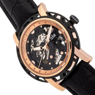 Reign  Montre Reign Stavros Squelette Automatique avec Bracelet en Cuir 