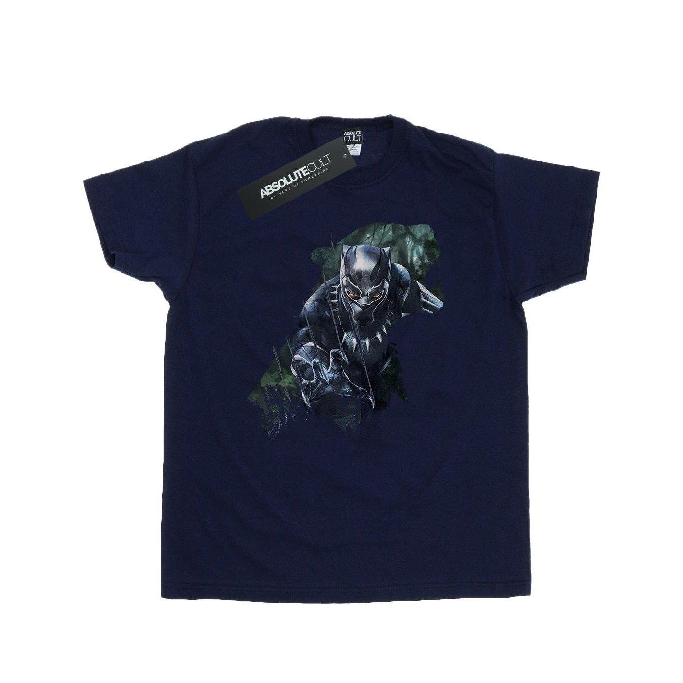 Image of Black Panther Wild Silhouette Tshirt Herren Marine L