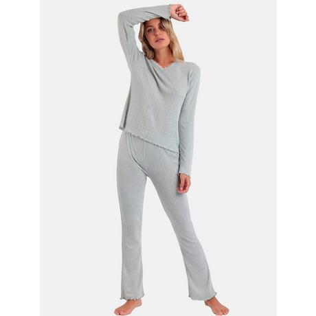 Admas Soft Canale Pyjama Hose Top Langarm  