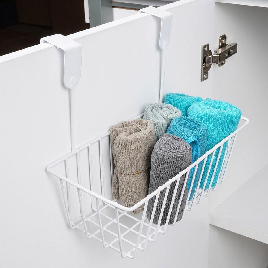Storage solutions  Panier suspendu pour portes d'armoires et cabines de douche 
