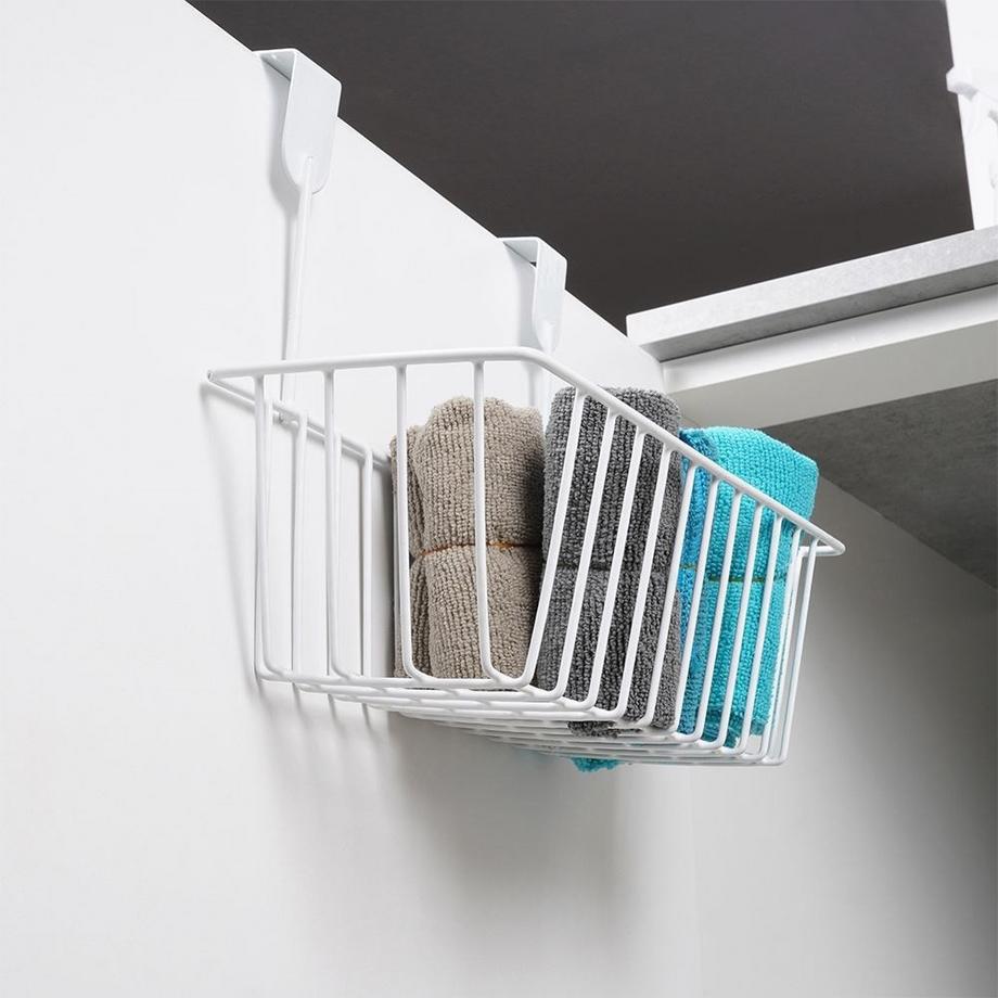 Storage solutions  Panier suspendu pour portes d'armoires et cabines de douche 