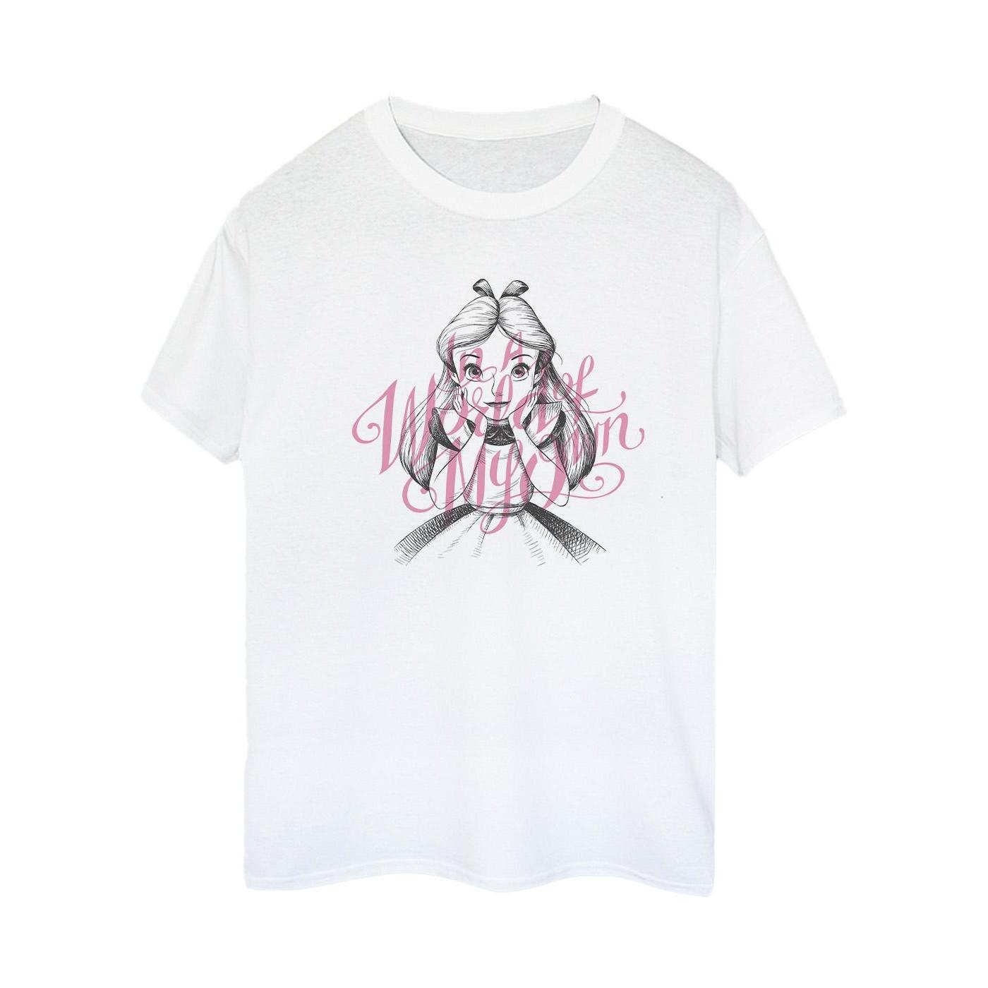 Image of Alice In Wonderland In A World Of My Own Tshirt Damen Weiss XXL