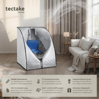 Tectake  Sauna a vapore mobile ThermaLuxe II Generatore di vapore da 2 litri, 1000 W 