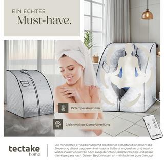 Tectake  Sauna a vapore mobile ThermaLuxe II Generatore di vapore da 2 litri, 1000 W 