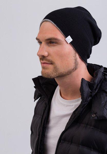 CASH-MERE.CH Cashmere Berretto Reversibile  