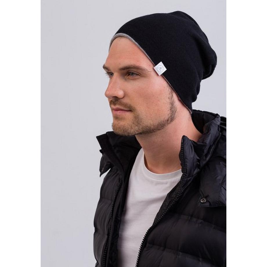 CASH-MERE.CH Cashmere Berretto Reversibile  