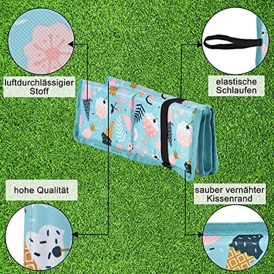 Alopini Confezione da 2 cuscini da seduta pieghevoli per esterni  