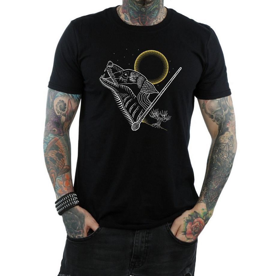 Harry Potter Lupo Mannaro Ululante alla Luna T-Shirt  