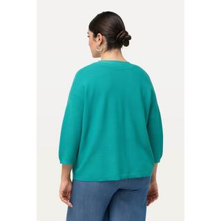 Ulla Popken  Cardigan oversize, encolure en V, maille point envers 