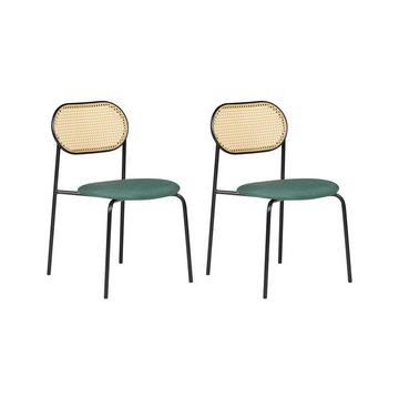 Lot de 2 chaises en Métal Rétro ADAVER