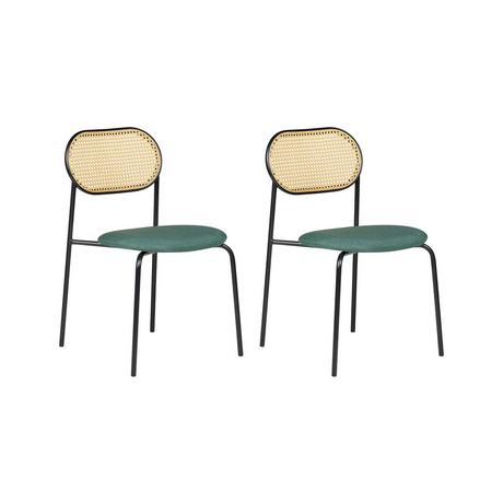 Beliani Lot de 2 chaises en Métal Rétro ADAVER  