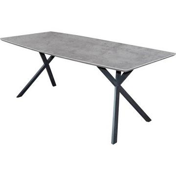 Table à manger 160x90 ovale décor béton 3D