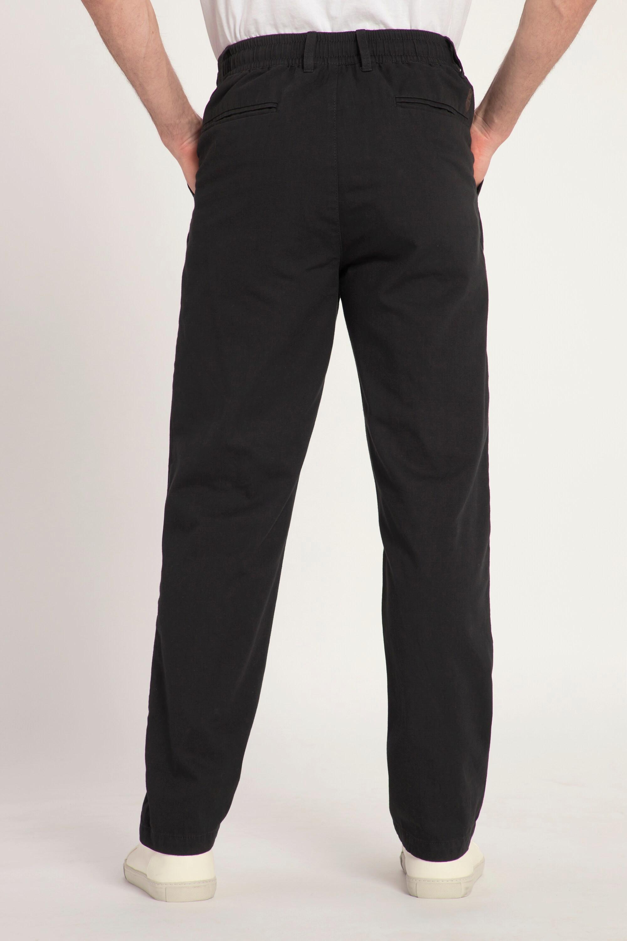 JP1880  Pantalon aspect lin. Taille élastique. Coupe décontractée. 