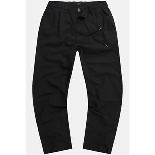 JP1880  Pantalon aspect lin. Taille élastique. Coupe décontractée. 