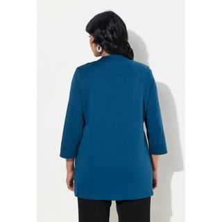 Ulla Popken  Shirt, A-Linie, Stehkragen, 3/4-Arm, Pima Cotton 