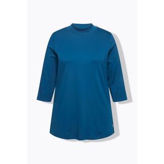 Ulla Popken  Shirt, A-Linie, Stehkragen, 3/4-Arm, Pima Cotton 