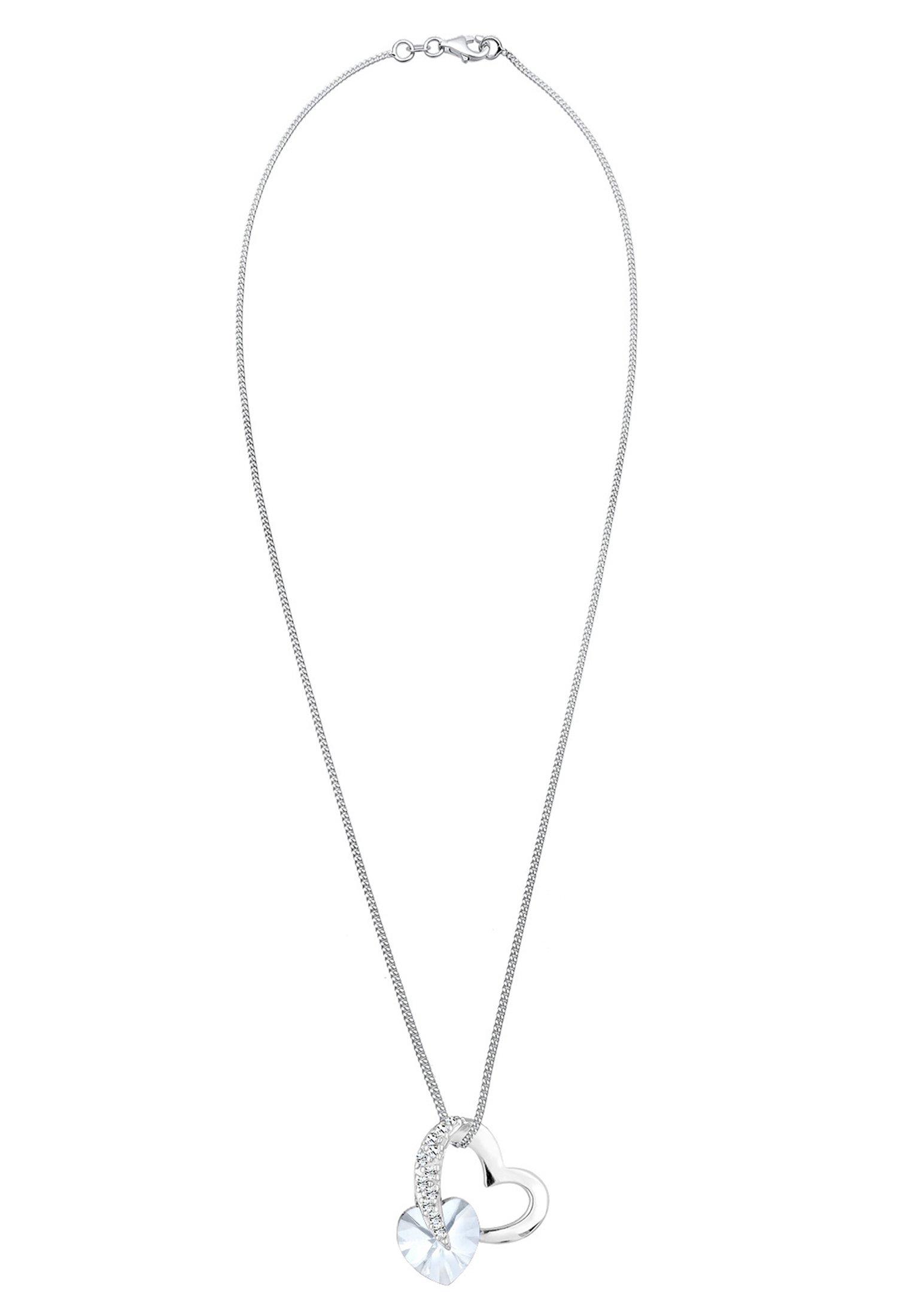 Elli  Halskette Herz Love Rosa Kristalle 