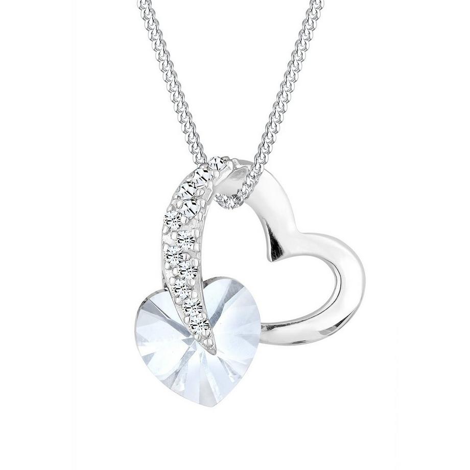 Halskette Herz Love Rosa Kristalle