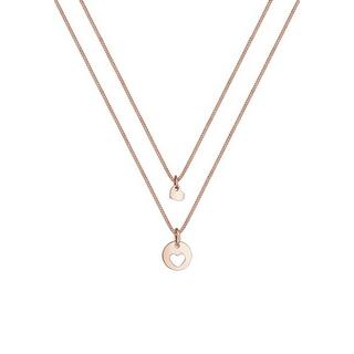 Elli  Halskette 2Er Set Herz Anhänger 