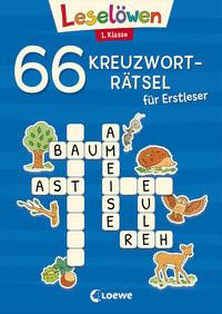 66 Kreuzworträtsel für Erstleser - 1. Klasse (Blau) Loewe Erstlesebücher (Hrsg.); Labuch, Kristin (Illustrationen) Gebundene Ausgabe 