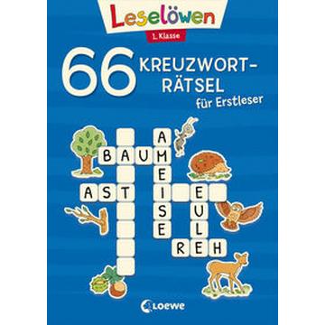 66 Kreuzworträtsel für Erstleser - 1. Klasse (Blau)