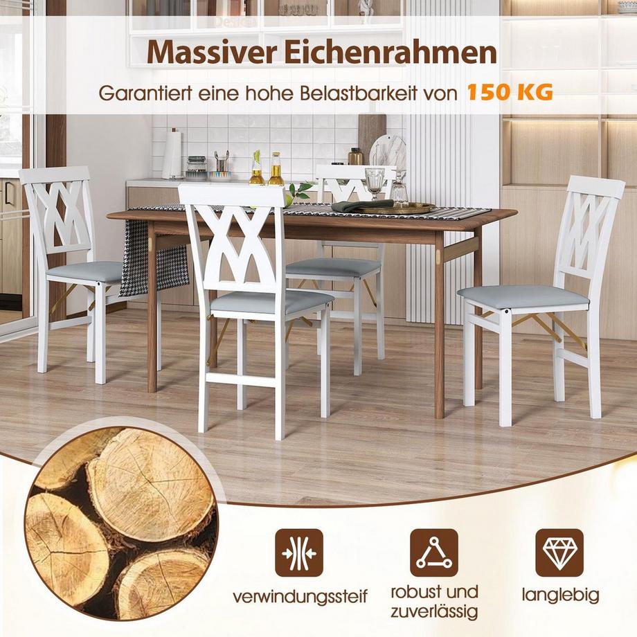 Northix Klappbares Esszimmerstuhl-Set  