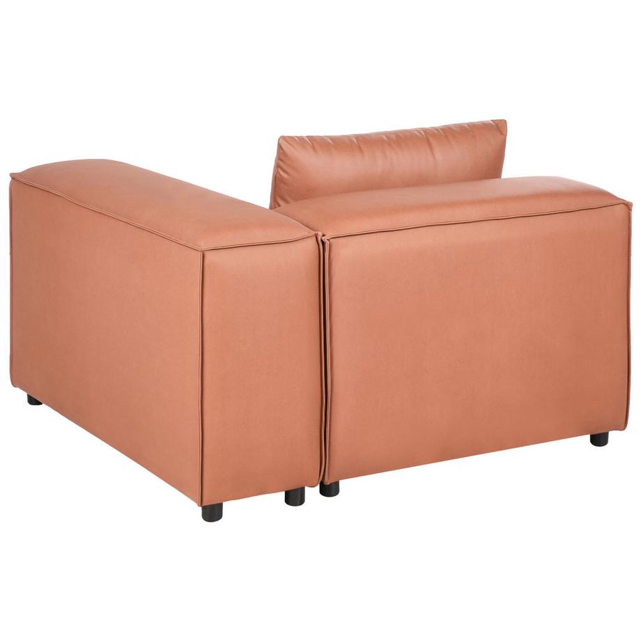 Beliani Eckmodul aus Veganes Ökoleder  BRANDE  