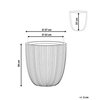 Beliani Vaso per piante en Poliresina Scandinavo CHIOS  