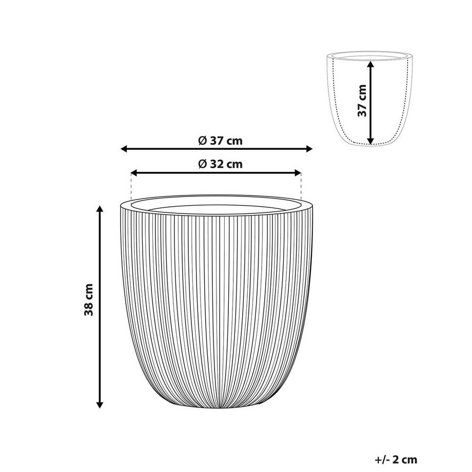 Beliani Vaso per piante en Poliresina Scandinavo CHIOS  
