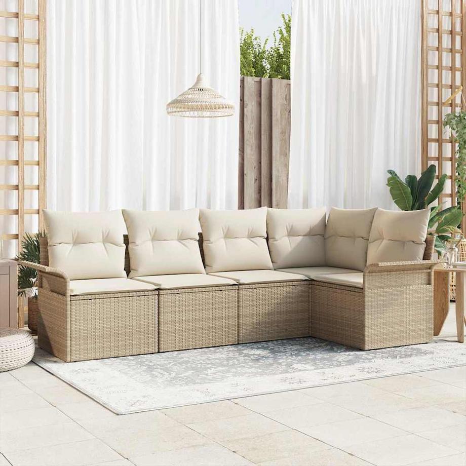 VidaXL Set di divani da esterno Polyrattan  