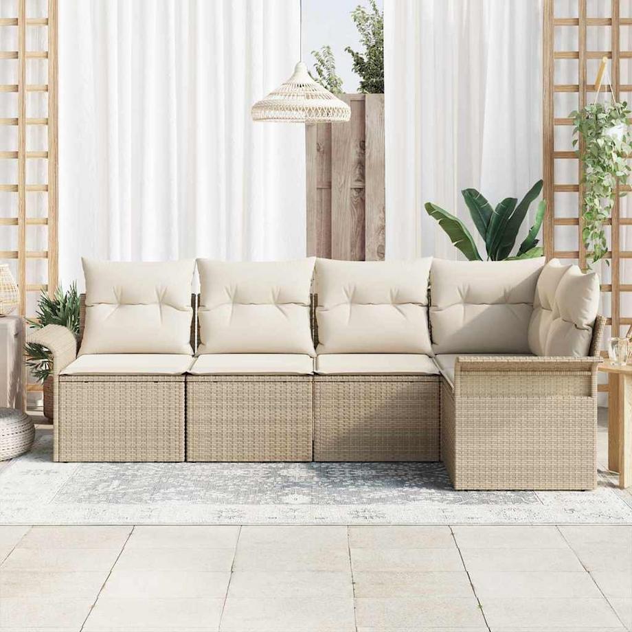 VidaXL Set di divani da esterno Polyrattan  