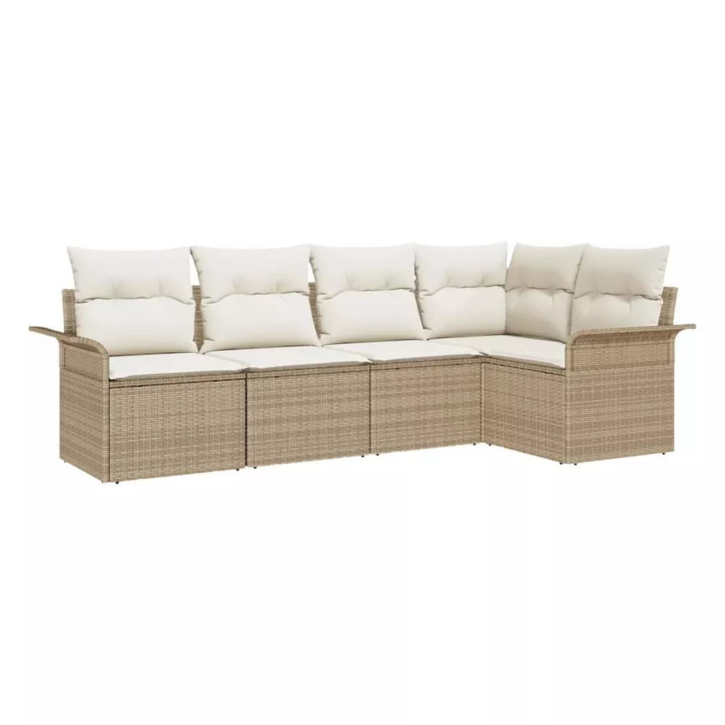 VidaXL - Outdoor-sofagarnitur poly-rattan, One Size, Beige