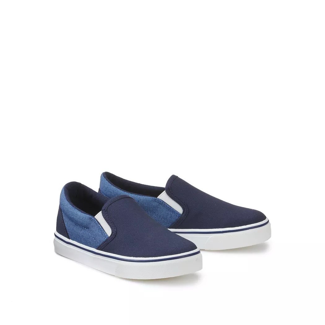 La Redoute Collections - Zweifarbige Slip-on-Sneakers, für Damen, Blau, Größe 28