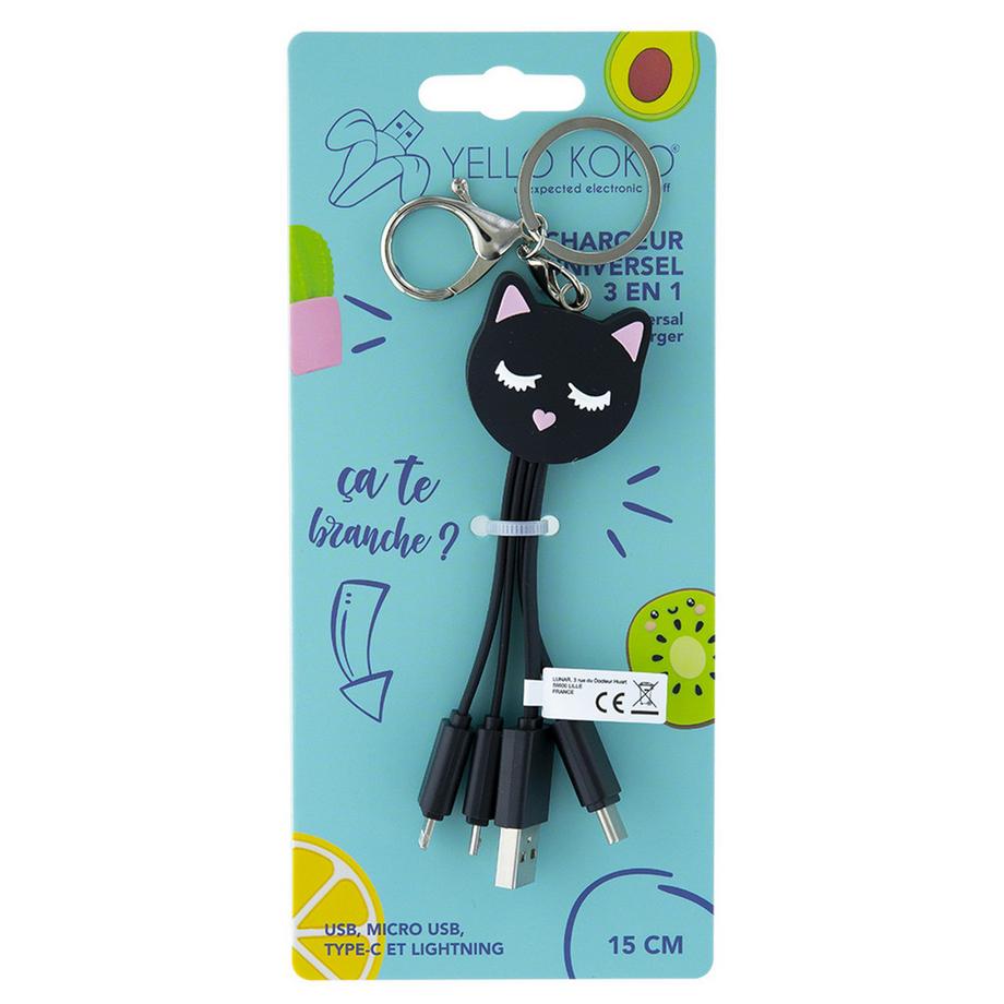 Yello Koko  Câble USB A/micro USB & USB C & Lightning 