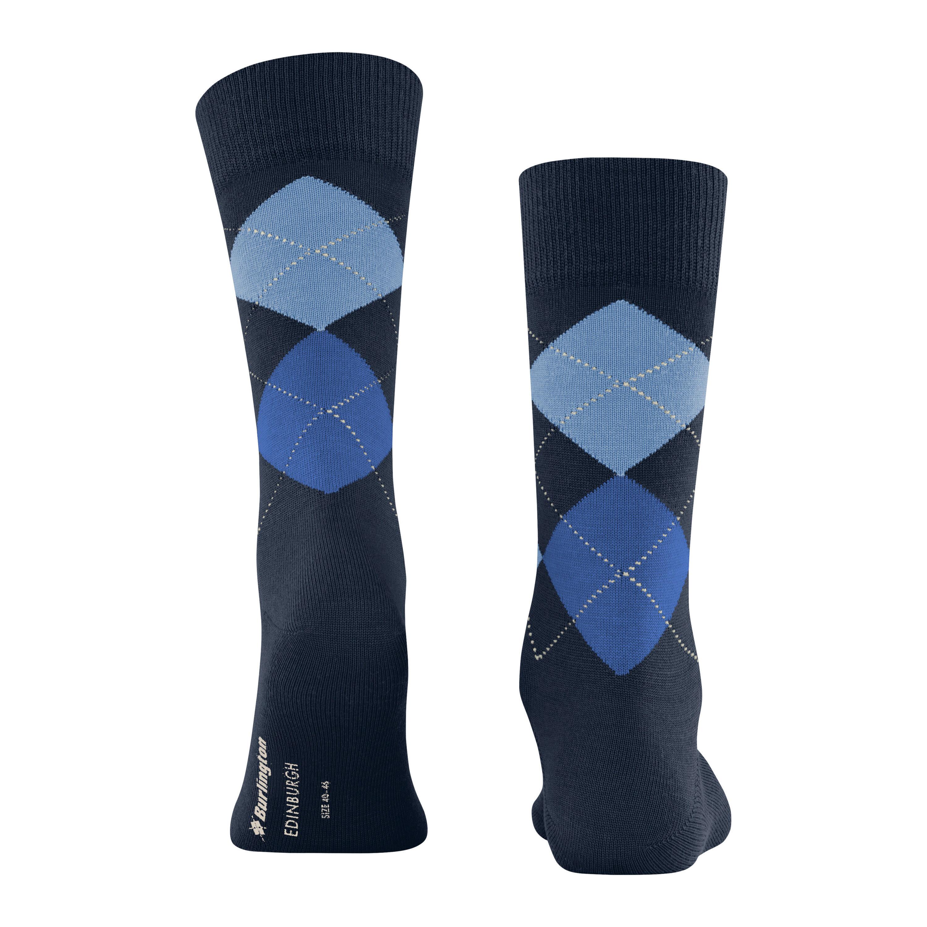 Burlington Edinburgh Rautenmuster Socken  