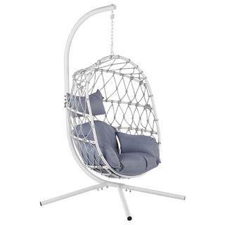 Beliani Fauteuil suspendu avec support en Polyester Boho ADRIA  