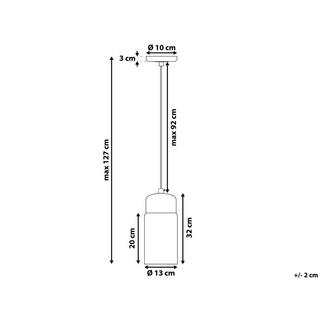 Beliani Lampe suspension en Verre Moderne PURUS  