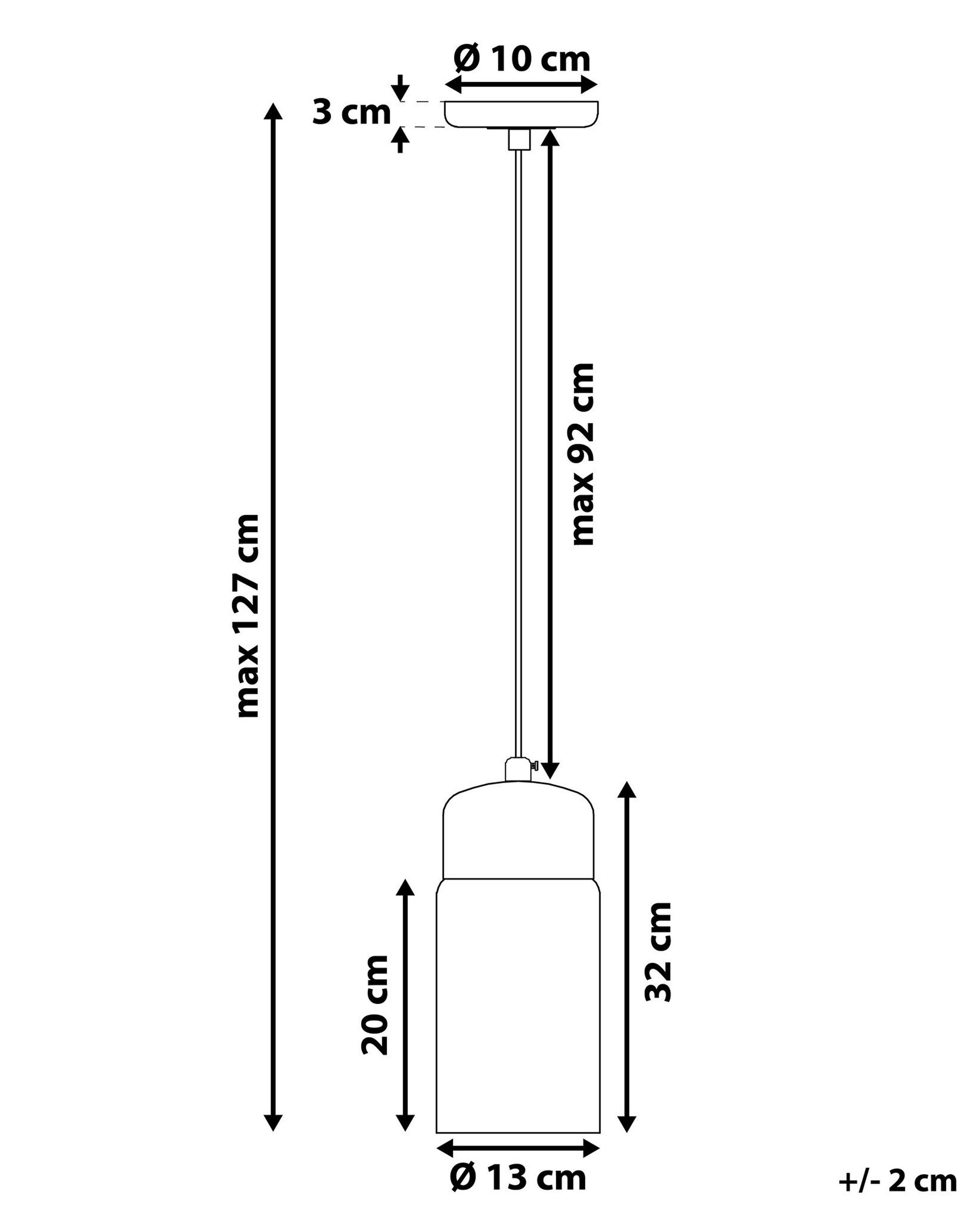 Beliani Lampe suspension en Verre Moderne PURUS  