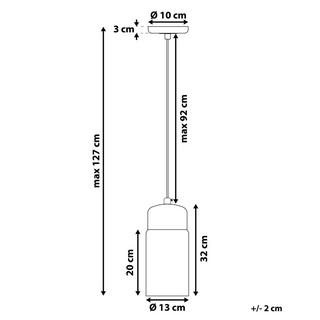 Beliani Lampe suspension en Verre Moderne PURUS  