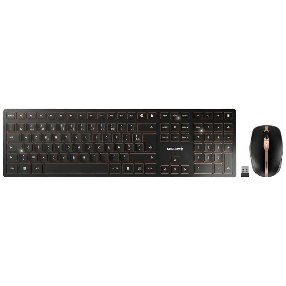 Image of DW 9100 Slim, Belgisches Layout, AZERTY Tastatur, kabellose Tastatur- und Maus set -bronze