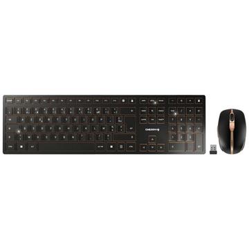 DW 9100 Slim, Belgisches Layout, AZERTY Tastatur, kabellose Tastatur- und Maus set -bronze